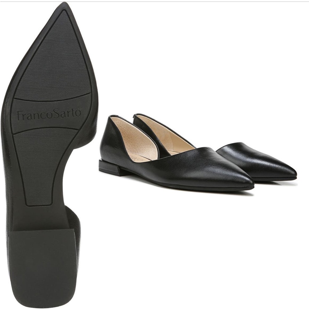 Franco Sarto Neiman flat shoe, black, size 8, excellent condition